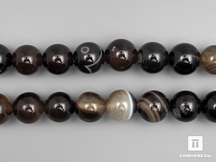Бусины из агата коричневого, 37 шт. на нитке, 10-11 мм, 2179, фото 1