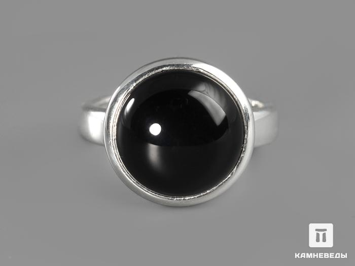 Кольцо «Сатурн» с черным агатом, 44-34/30, фото 3