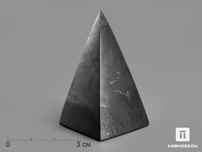 Пирамида из шунгита, полированная 3х3х6 см, 20-44/9, фото 2