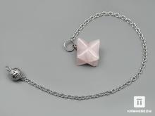 Маятник «Меркаба» из розового кварца, 1,4 см
