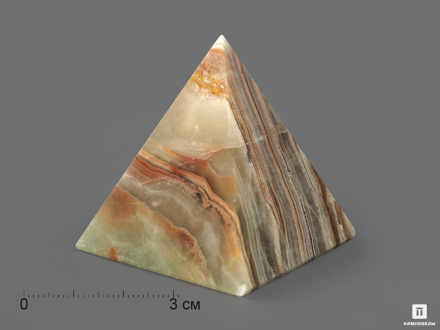 Пирамида из мраморного оникса, 5х5 см, 20-55, фото 1