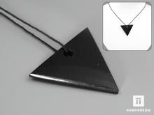 Мужской кулон «Треугольник» из шунгита, 3х3х0,5 см
