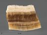 Оникс мраморный (медовый), полированный срез 8х6х0,8 см, 2484, фото 1