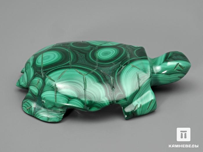 Черепаха из малахита, 6,3х4,5х1,3 см, 2471, фото 2