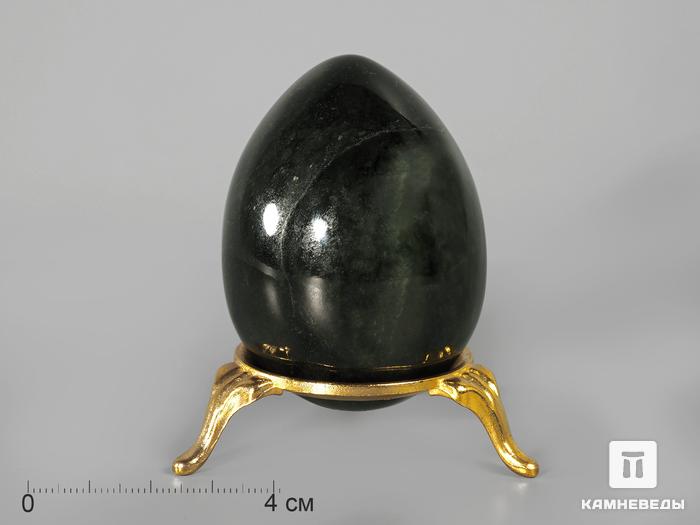 Яйцо из темного нефрита, 6х4,2 см, 22-28/14, фото 1