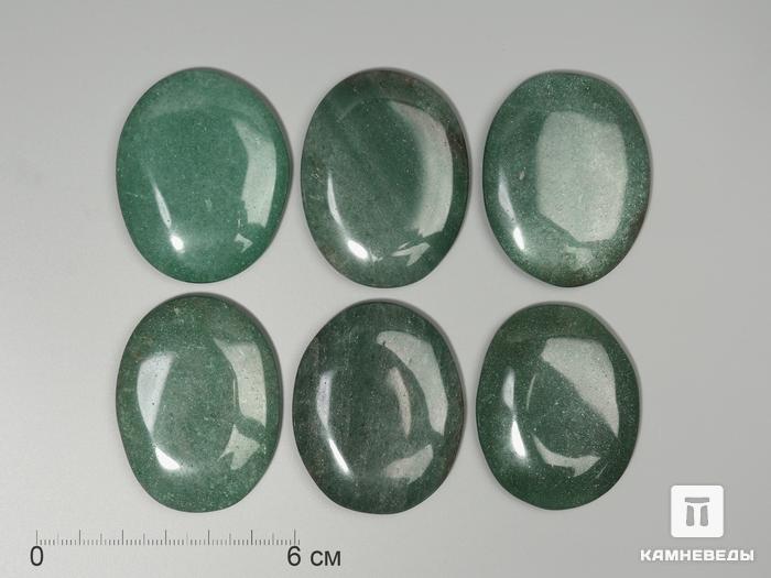 Авантюрин зелёный, галька плоская 4,5-5,5 см, 2668, фото 2