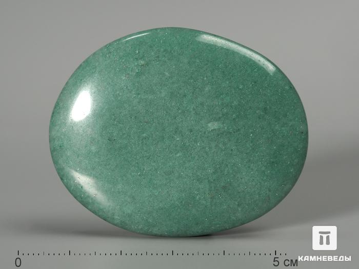 Авантюрин зелёный, галька плоская 4,5-5,5 см, 2668, фото 1