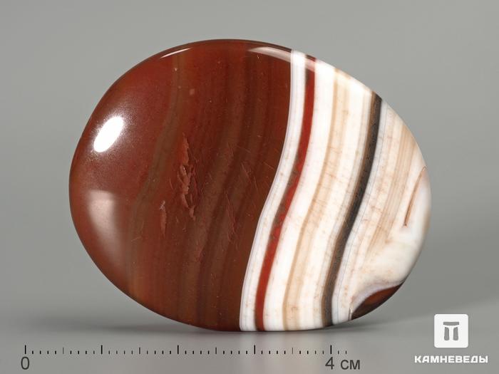 Сердоликовый агат, галька плоская 4,5-5,5 см, 2675, фото 1