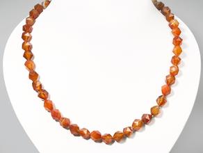 Бусы из сердолика, огранка