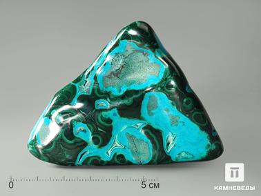 Малахит, Хризоколла. Хризоколла с малахитом, полировка 7х4,5х2,5 см (100-150 г)