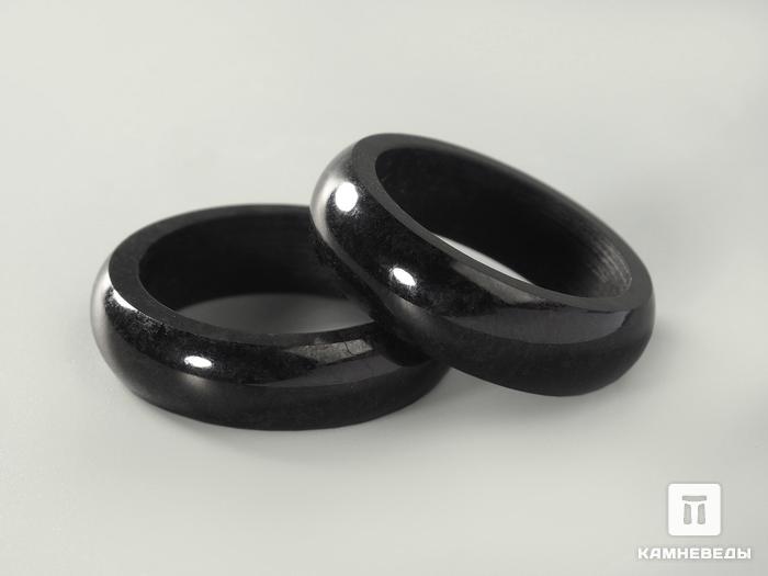 Кольцо из чёрного нефрита, ширина 7-8 мм, 2838, фото 3