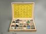Коллекция минералов и разновидностей (30 образцов, состав №6) в деревянной коробке, 2805, фото 1