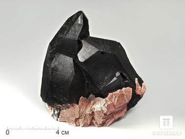 Морион (чёрный кварц), Микроклин. Сросток кристаллов мориона с микроклином, 10,6х10,2х6,3 см