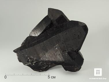 Морион (чёрный кварц). Морион, сросток кристаллов 9х8х4,6 см