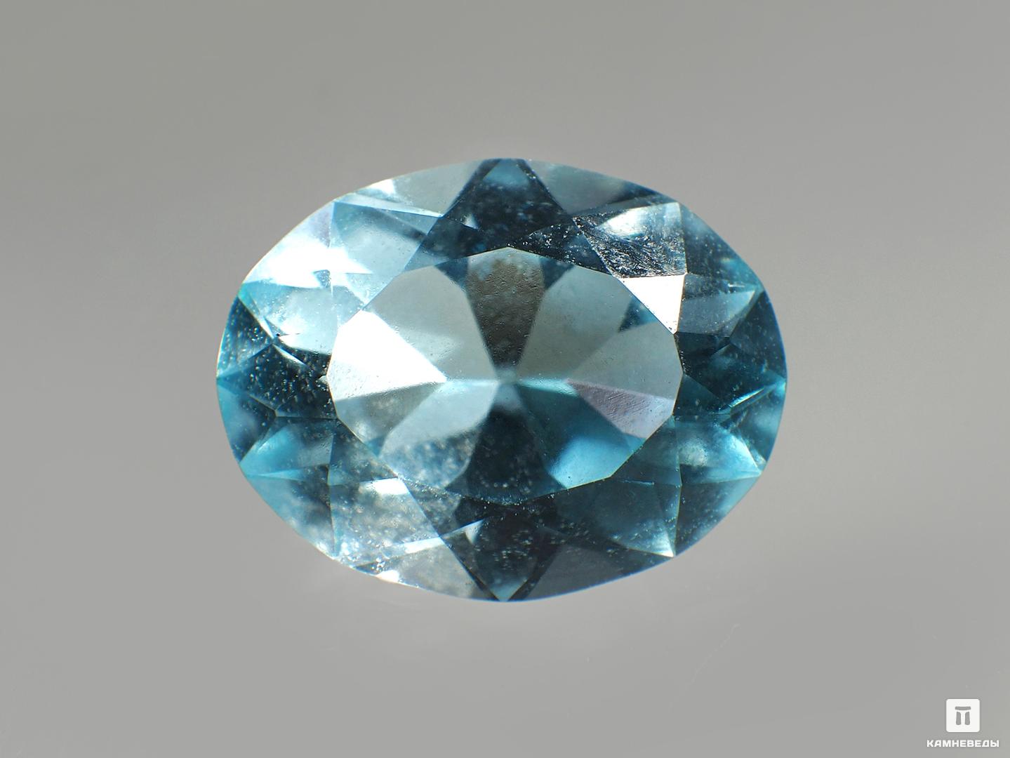 Топаз голубой, огранка 8,7х7х4,5 мм (1,9 ct) подвеска из серебра platina jewelry 03 3228 00 201 0200 68 топаз эмаль