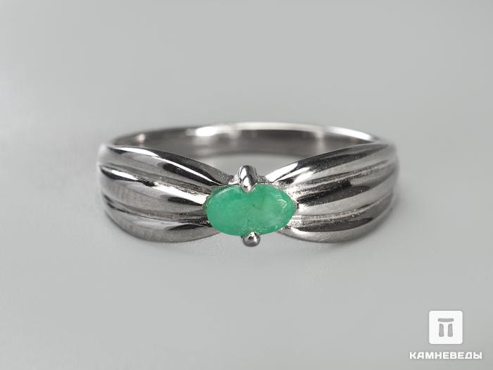 Кольцо с зеленым бериллом «Изумруд», огранка, 3069, фото 2