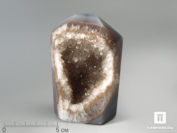Стелла из агата с жеодой кварца, 9,7х6,4х4,5 см, 2942, фото 1
