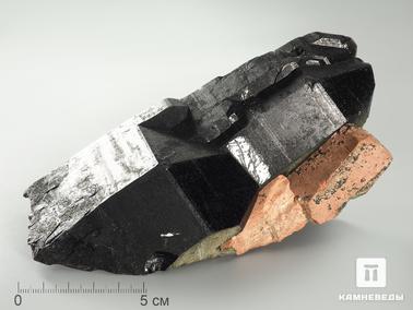 Морион (чёрный кварц), Микроклин. Кристалл мориона с микроклином, 16х8,5х8,3 см