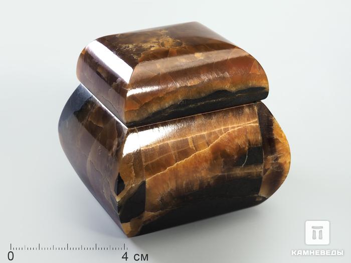Шкатулка из симбирцита, 6,7х6,6х6,2 см, 3046, фото 1