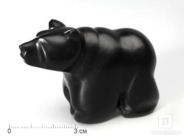 Гагат. Медведь из гагата, 6,2х4,5х2,8 см