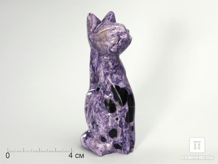 Кошка из чароита, 8,7х3,5х2,8 см, 3142, фото 3