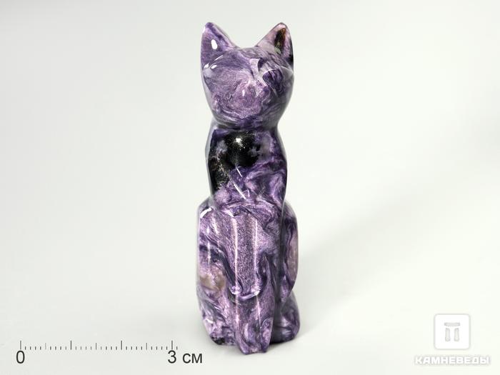 Кошка из чароита, 6,2х2,6х2 см, 3141, фото 2