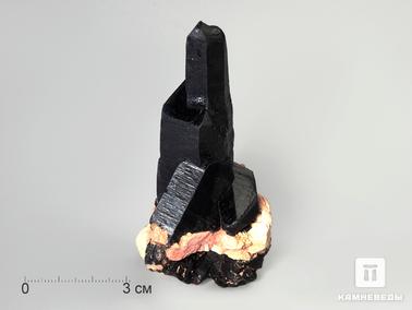 Морион (чёрный кварц), Микроклин. Сросток кристаллов мориона с микроклином, 11,8х5,7х5,7 см
