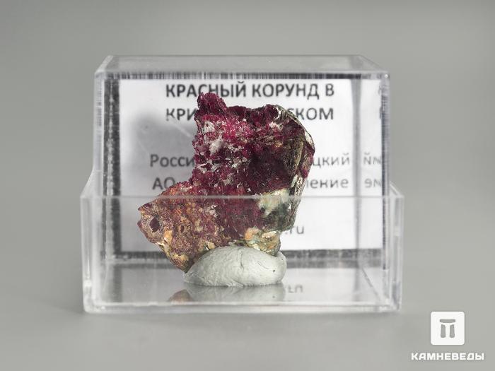 Корунд красный в кристаллическом сланце, 1,8х1,4х0,7 см, 3256, фото 2