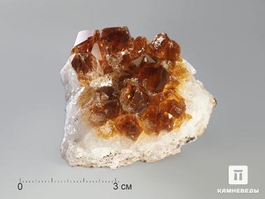 Цитрин. Цитрин (аметист облагороженный), друза 4,5-6,5 см