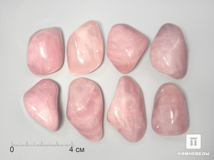 Розовый кварц, крупная галтовка 3,5-4,5 см (30-35 г), 3380, фото 1