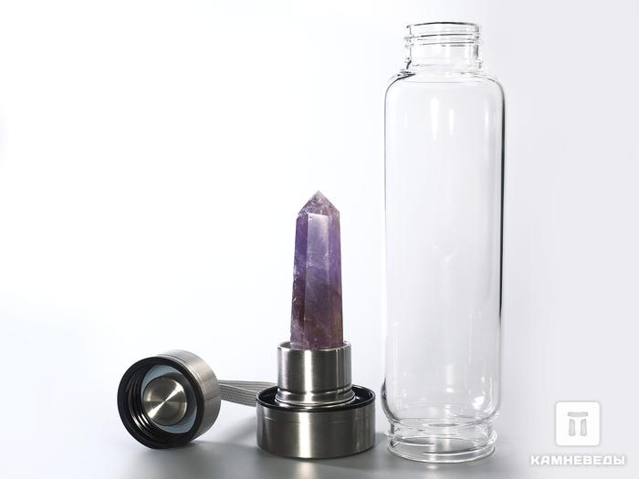 Бутылка для воды с кристаллом аметиста, 3398, фото 3