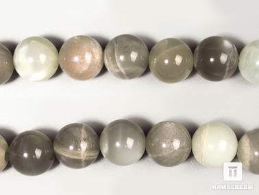 Адуляр, Лунный камень. Бусины из лунного камня (адуляра), 10 шт. на нитке, 12-13 мм