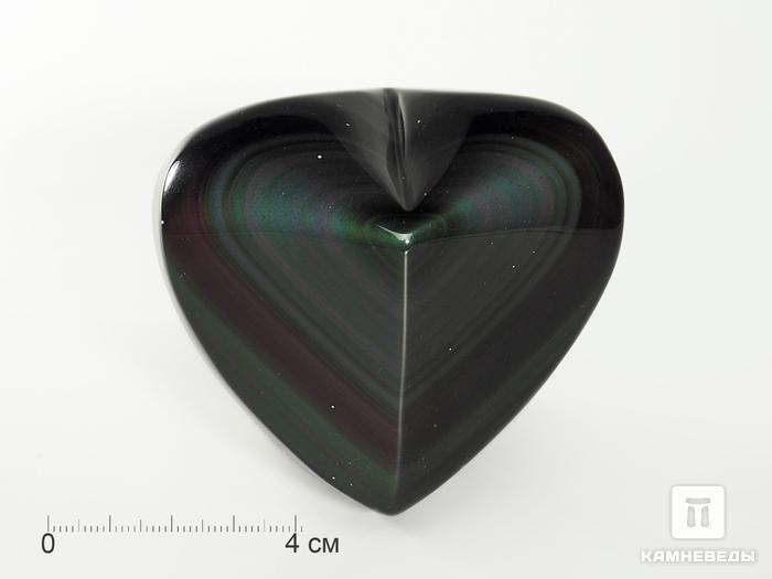 Сердце из радужного обсидиана, 7,8х7,3х5,1 см, 3425, фото 1