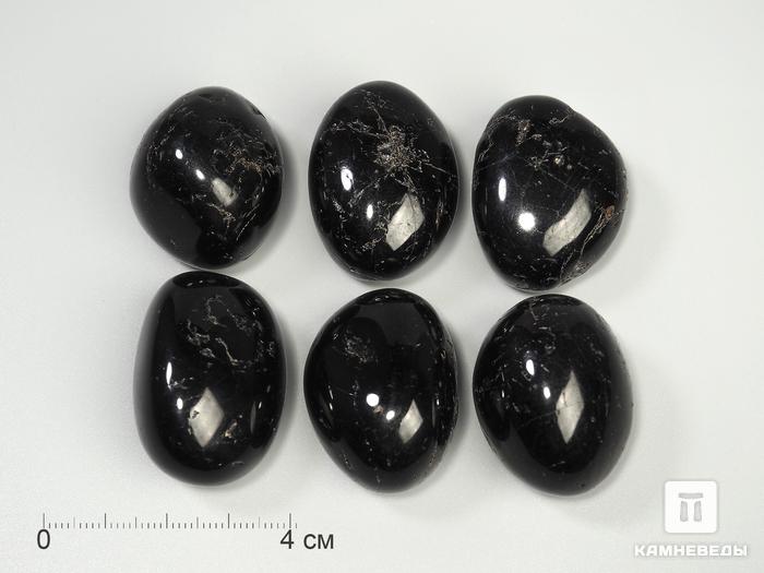 Шерл (чёрный турмалин), галтовка 3-4 см (30-35 г), 3429, фото 1