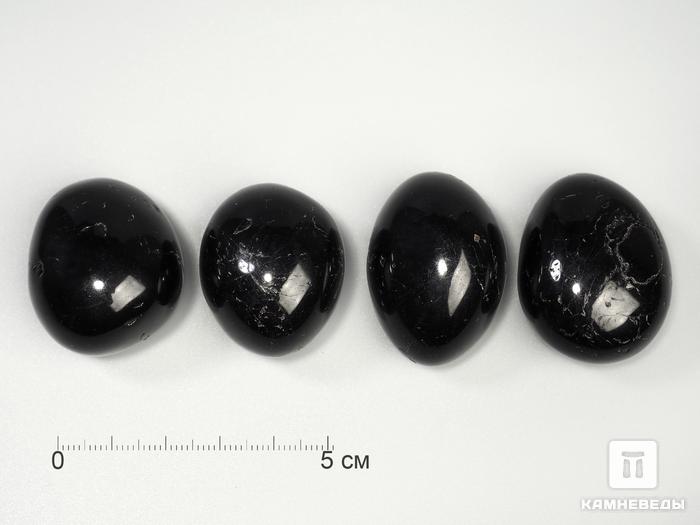 Шерл (чёрный турмалин), галтовка 3,5-4 см (35-40 г), 3430, фото 1