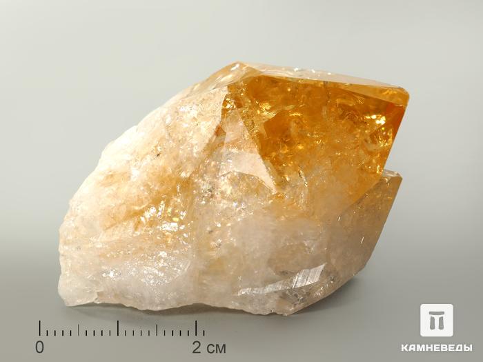 Цитрин (облагороженный аметист), кристалл 4-6 см (40-60 г), 3315, фото 1