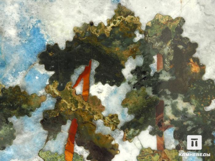 Картина из натуральных камней (флорентийская мозаика), 45х35,5х1 см, 3781, фото 6