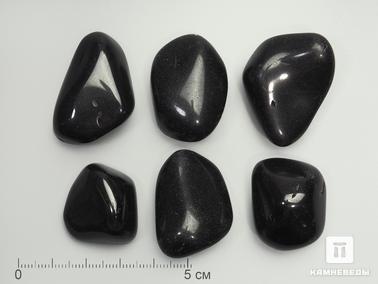 Обсидиан. Обсидиан чёрный, крупная галтовка 2,5-3,5 см (10-15 г)
