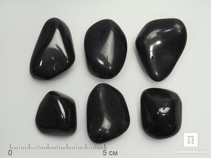 Обсидиан чёрный, крупная галтовка 2,5-3,5 см (10-15 г), 3746, фото 1