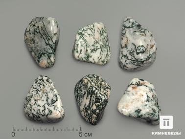 Агат. Агат моховой, крупная галтовка 3,5-4,5 см (20-25 г)