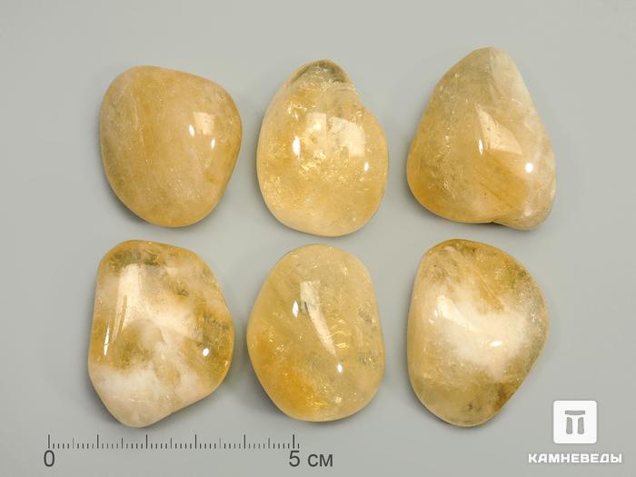 Цитрин (облагороженный аметист), крупная галтовка 3-4 см (20-25 г), 3806, фото 1