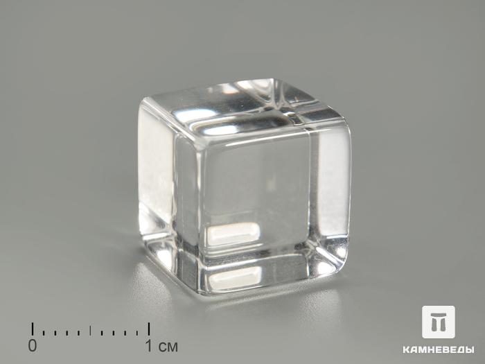 Кубик из горного хрусталя (кварца) высшего сорта, 1,5х1,5 см, 3890, фото 1