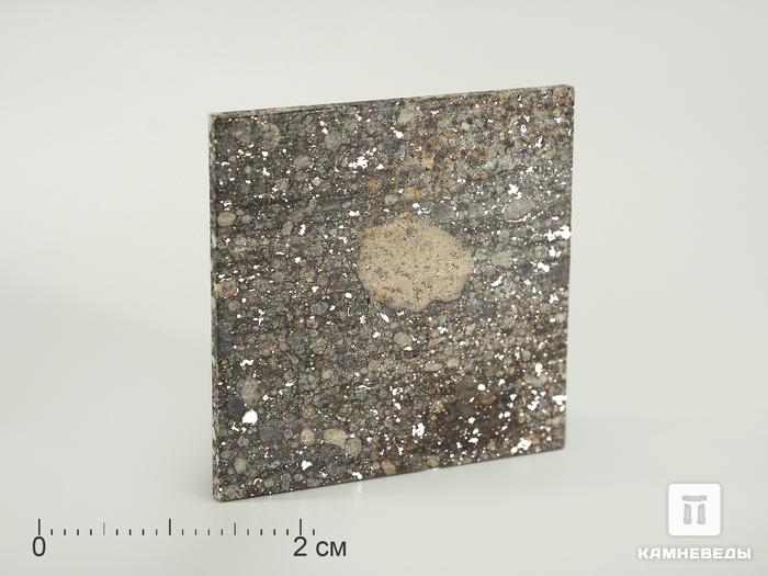 Метеорит Aba Panu, пластина 3х3 см (4-4,5 г), 4020, фото 1