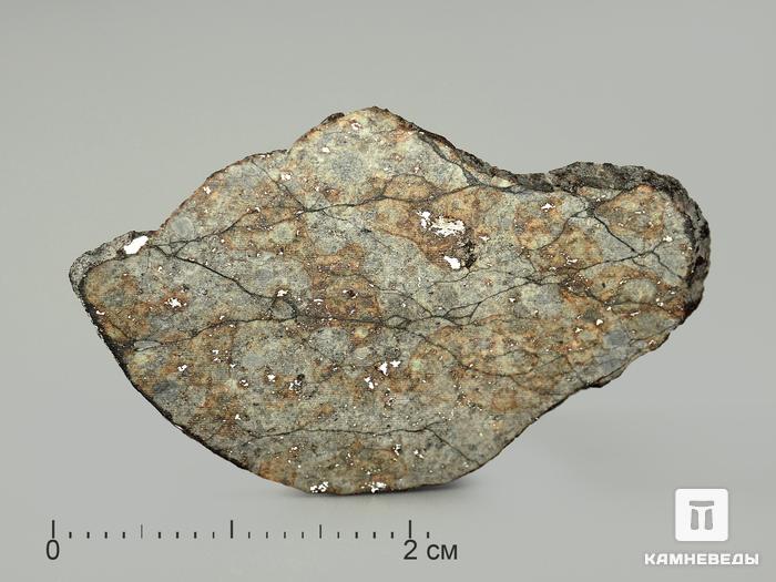 Метеорит Челябинск LL5, пластина 3,6х2,3х0,2 см, 4001, фото 1