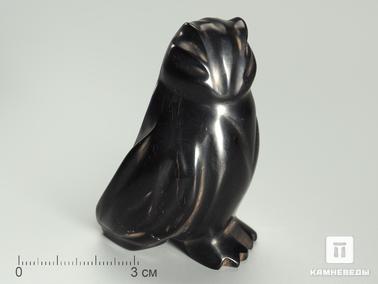 Гагат. Сова из гагата, 6,4х4,2х3,4 см