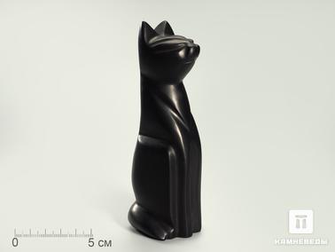 Гагат. Кошка из гагата, 12,8х4,5х3,9 см