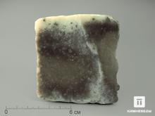 Нефрит моховой, полированный срез 8,2х7,4х1,3 см