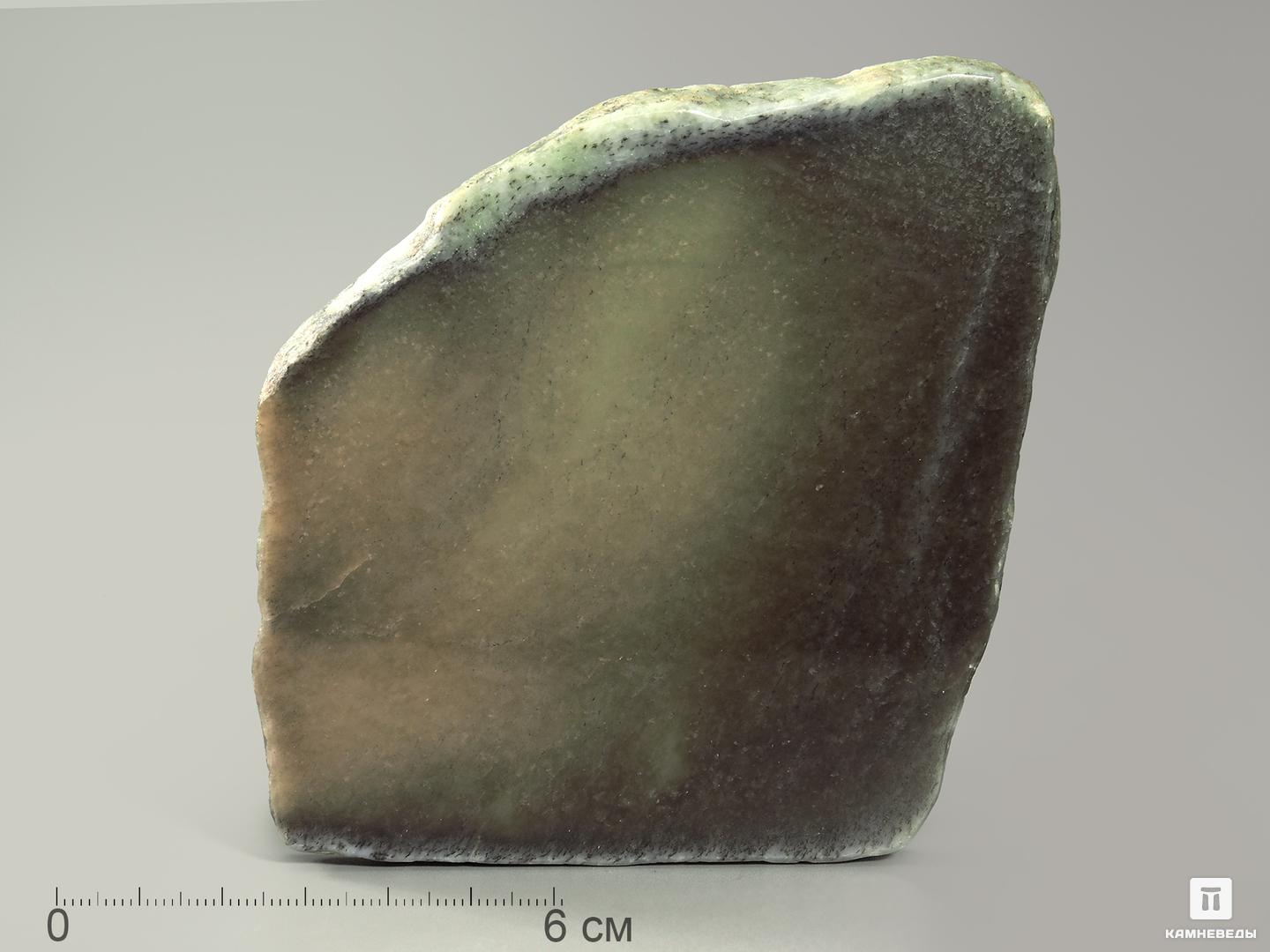 Нефрит коричневый, полированный срез 9-10 см, 4391, фото 1