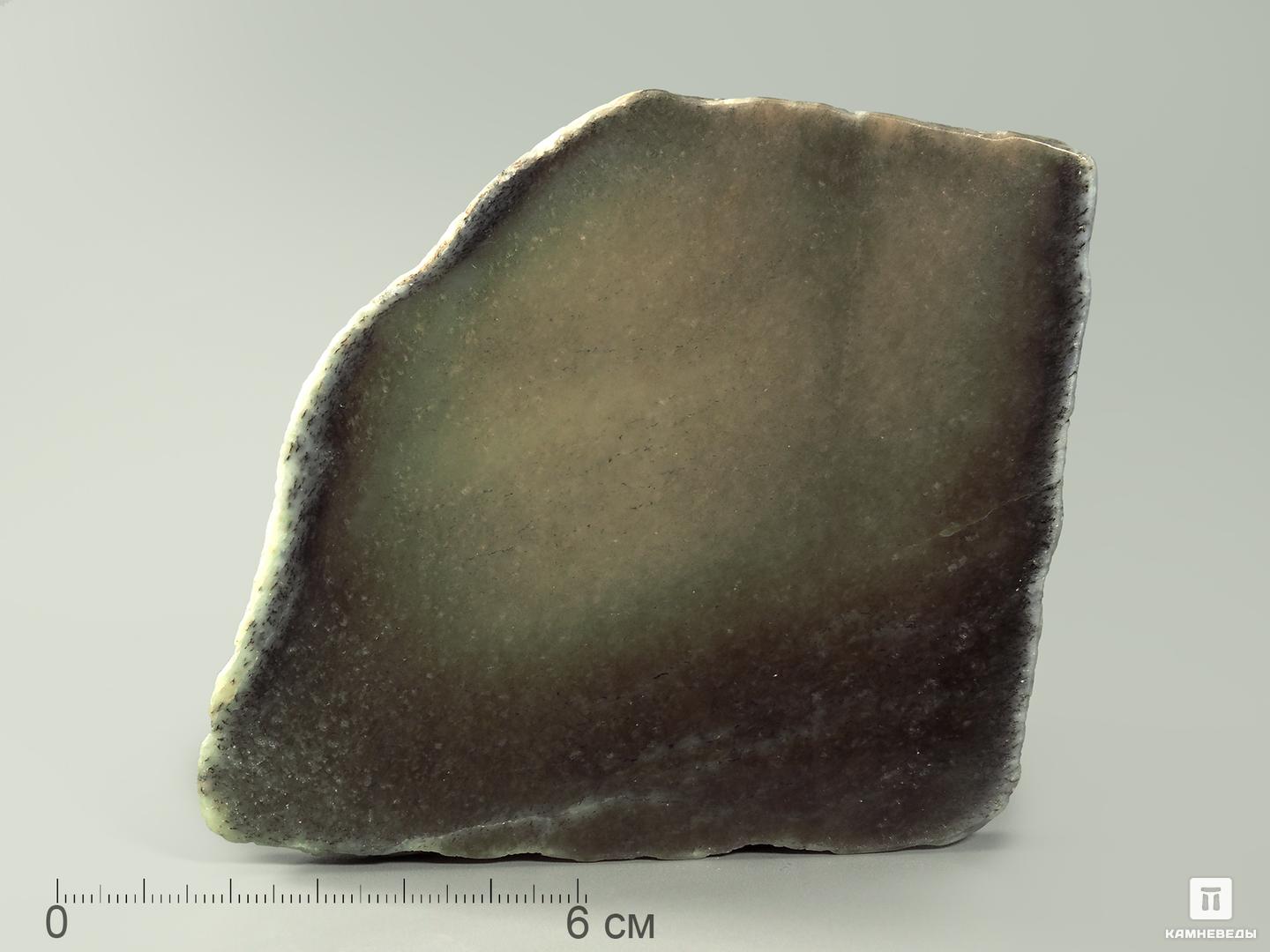 Нефрит коричневый, полированный срез 9-10 см, 4391, фото 2