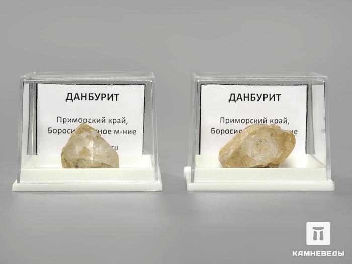 Данбурит, кристалл в пластиковом боксе 1,5-3,5 см, 4530, фото 2